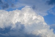 White cumulus congestus cloud...