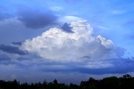 White cumulus congestus cloud...