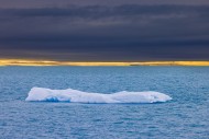 Dark threatening sky and ice ...