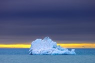 Dark threatening sky and ice ...